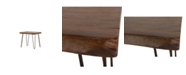 World Interiors Grandby Acacia Wood Side Table in Walnut Finish - 26" x 24" x 22"